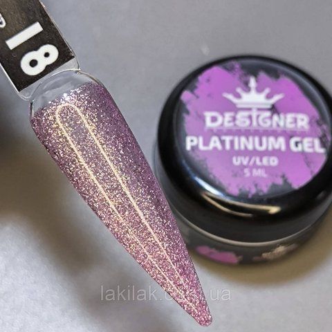 Гель-фарба P18 Designer Platinum Gel з блистками 5мл paint_designer_plat_18 фото