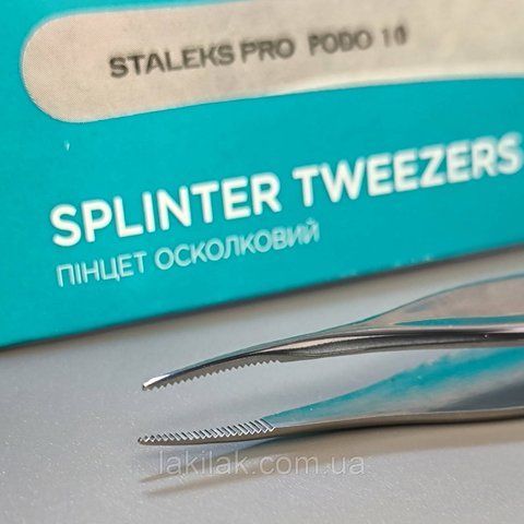 Пінцет осколковий подологічний Staleks Pro PODO 10 TP-10 фото