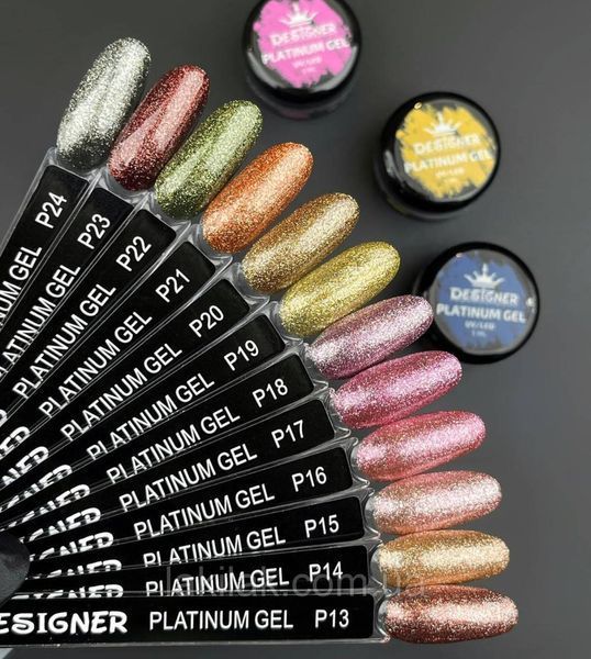 Гель-фарба P18 Designer Platinum Gel з блистками 5мл paint_designer_plat_18 фото