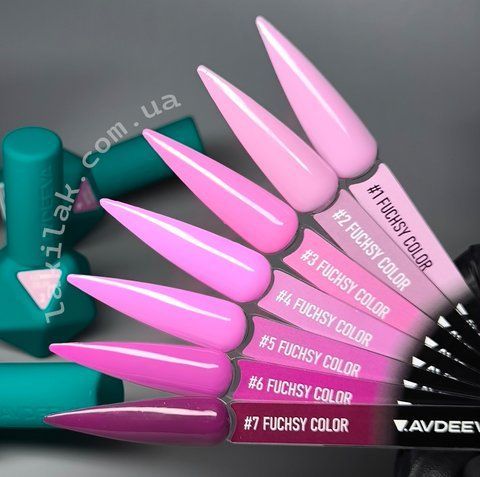 Гель-лак Victoria Avdeeva Fuchsy Color №7 (темний фіолетово-фуксійовий) 12 мл HEMA & TPO FREE avdeeva_fuchsy_07 фото