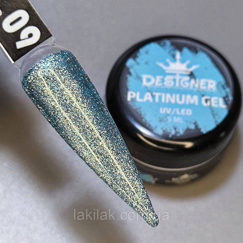 Гель-фарба P09 Designer Platinum Gel з блистками 5мл paint_designer_plat_09 фото