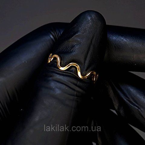 Каблучка #41 для фото нігтів (манікюру) колір золото kilce41 фото