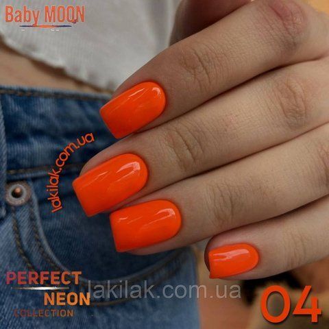 Гель-лак BABY MOON Perfect Neon №04 морквяно-кораловий, 6 мл baby_moon_neon_04 фото