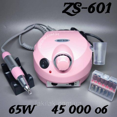 Фрезер для манікюру Nail Drill ZS-601 65W 45тис. об/хв (рожевий) frezer_zs-601_pink фото