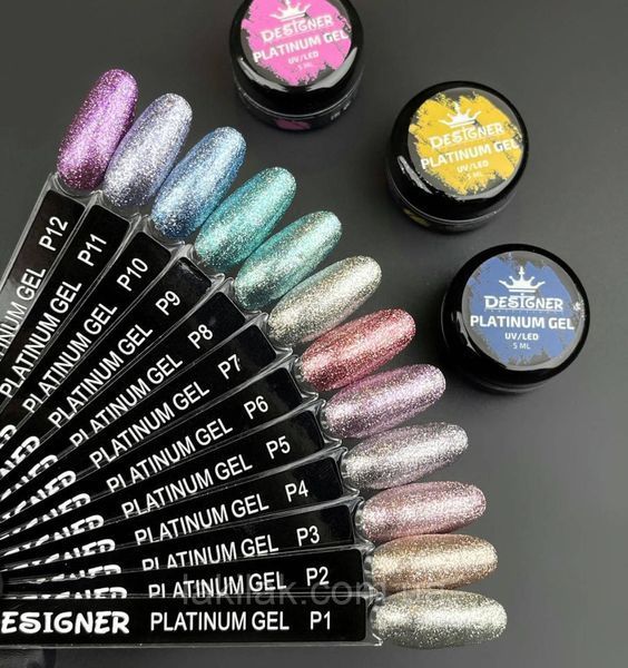 Гель-фарба P09 Designer Platinum Gel з блистками 5мл paint_designer_plat_09 фото