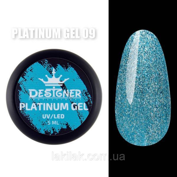 Гель-фарба P09 Designer Platinum Gel з блистками 5мл paint_designer_plat_09 фото