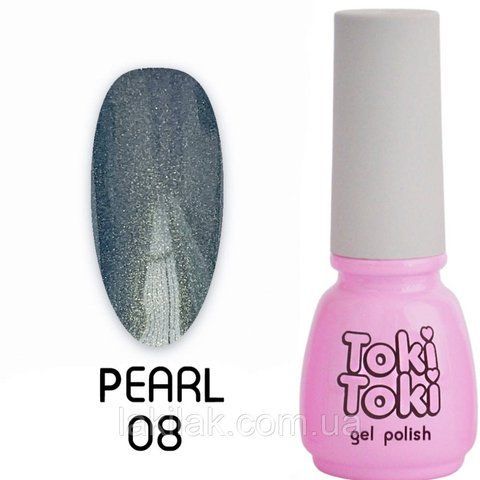 Гель-лак Toki-Toki Pearl 08 синьо-сірий 5мл SALE_030 фото