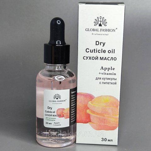 Сухое масло для кутикулы Global Fashion (яблоко) 30 мл oil_dry_glob_apple_30ml фото