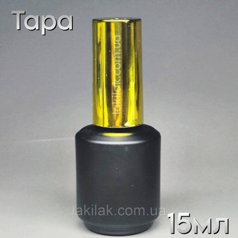 ТАРА пляшка 15мл з пензликом (пляшка чорна, кришка золота) bottle_black_gold_15ml фото