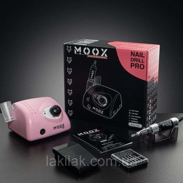 Фрезер Moox X800 50тис. об/хв, 70W рожевий (для манікюру і педикюру) moox_x800_pink фото