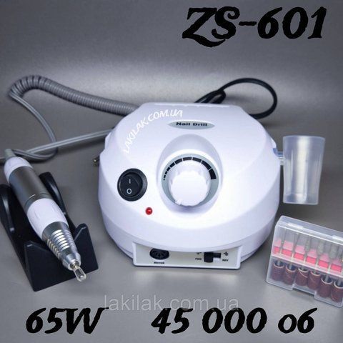 Фрезер для манікюру Nail Drill ZS-601 65W 45тис. об/хв (білий) frezer_zs-601_white фото