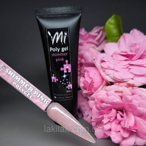 Полігель Mi Shimmer Pink (в тюбику) 30мл polygel_Mi_shim_pink_tuba фото