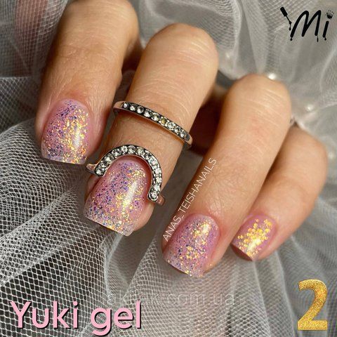 Гель для наращивания Mi YUKI №2 Builder Gel (розовый с хлопьями юкки) 5мл gel_mi_yuki_02_30ml фото