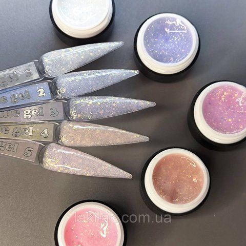 Набор 5 гелей для наращивания ногтей Slime gel Mi по 5мл gel_nabir_mi_slime фото