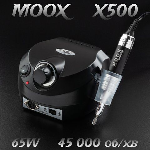 Фрезер для манікюру MOOX X500 65W 45тис. об/хв (чорний) frezer_moox_x500_black фото
