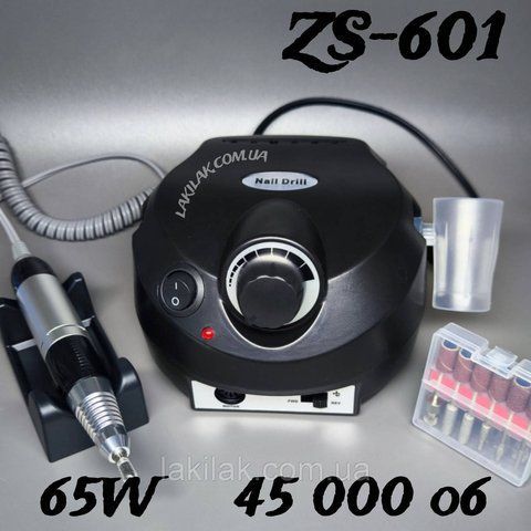 Фрезер для манікюру Nail Drill ZS-601 65W 45тис. об/хв (чорний) frezer_zs-601_black фото