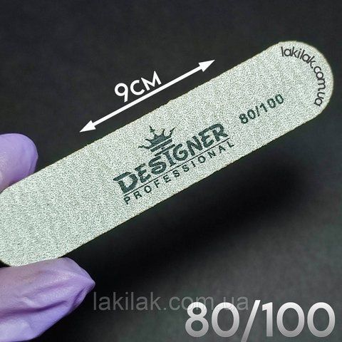 Мини-пилка для ногтей 80/100 прямая Designer Professional pilka_design_mini_80/100 фото