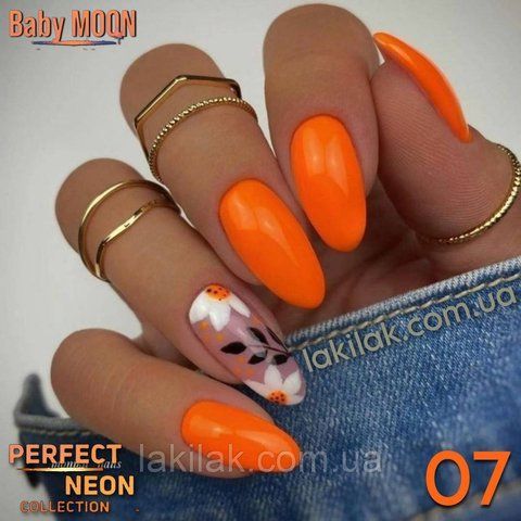 Гель-лак BABY MOON Perfect Neon №07 оранжевий, 6 мл baby_moon_neon_07 фото