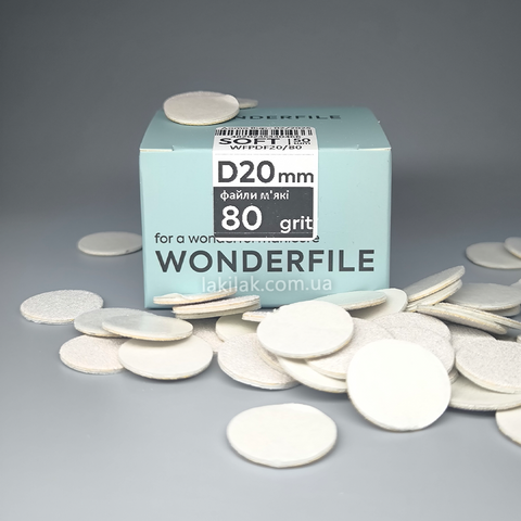 М'які змінні файли 80гріт для пододиску 20мм Wonderfile (50шт) wonderfile_disc_file_s80 фото