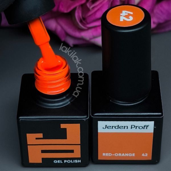 Гель-лак Jerden Proff №42 (червоно-помаранчевий) 5 мл jerden_proff_42 фото