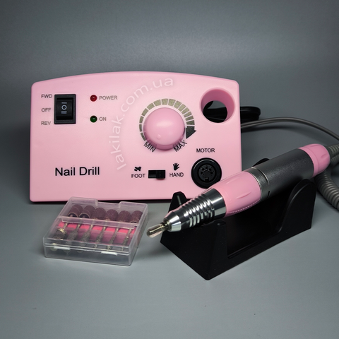 Фрезер для манікюра Nail Drill ZS-602 65W 45тис. об/хв (розовый) frezer_zs-602_pink фото