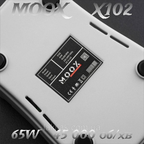 Білий фрезер Moox X102 45тис. об/хв, 65W для манікюру і педикюру moox_x102_white фото