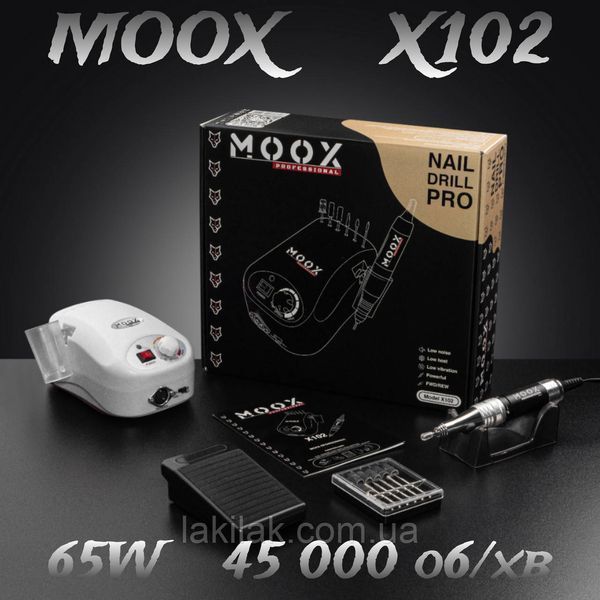 Білий фрезер Moox X102 45тис. об/хв, 65W для манікюру і педикюру moox_x102_white фото