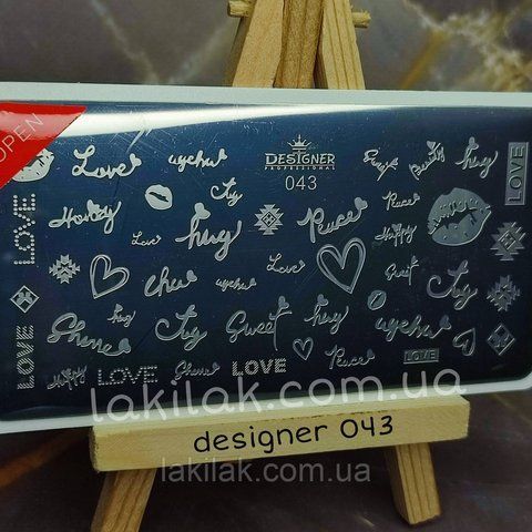Пластина 043 для стемпінгу Designer Professional (12х6см) plastina_designer_043 фото