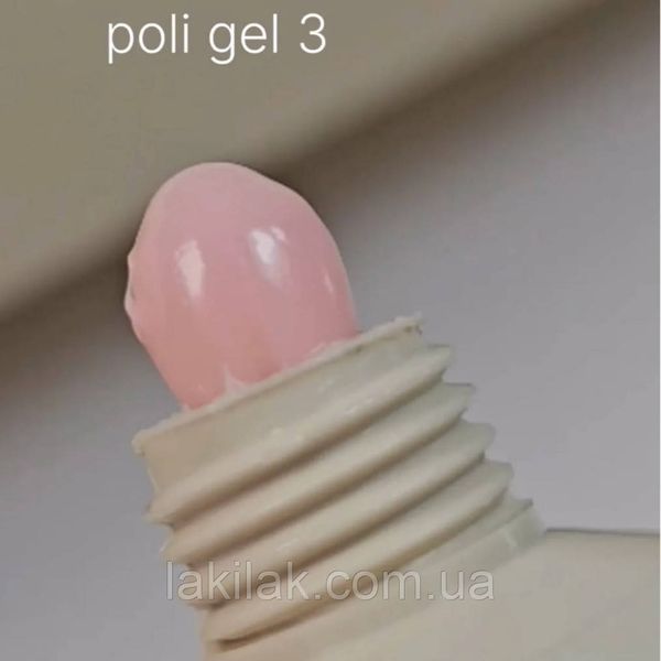 Полігель Saga Poly Gel №03 (молочно-рожевий) в тюбику 30мл polygel_saga_03 фото