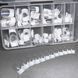 Гелевые типсы для наращивания френч 120шт (короткий квадрат) в боксе tips_gel_french_sq фото 1
