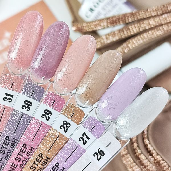 Однофазний гель лак Crooz One Step Gel Polish №31 (напівпрозорий пудрово-рожевий відтінок із делікатним перловим блиском) 8мл crooz_onestep_31 фото
