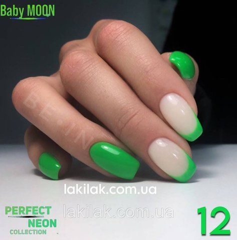 Гель-лак BABY MOON Perfect Neon №12 яскраво-зелений, 6 мл baby_moon_neon_12 фото