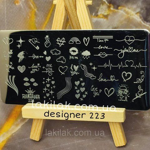 Пластина 223 для стемпинга Designer Professional (12х6см) plastina_designer_223 фото