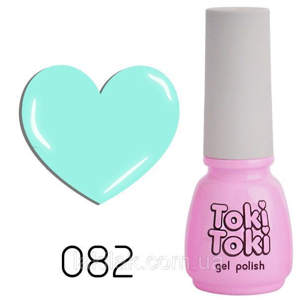 Гель-лак Toki-Toki № 082 бірюзовий із блакитним відтінком 5мл tokitoki_082 фото
