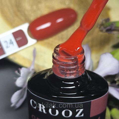 Гель-лак Crooz 24 (глубокий и насыщений красный) 8мл crooz_24 фото