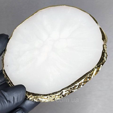 Кругла палітра для замісу гель-лаків (молочна) 9см palitra_white фото