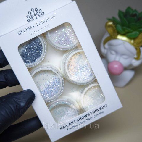 Набір декору Global Fashion №2 (6 баночок) для дизайну нігтів decor_nabir_global_02 фото