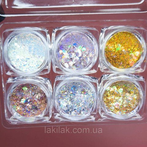 Набір декору для дизайну нігтів №12 (6 баночок) dekor_nabir_6pcs_12 фото