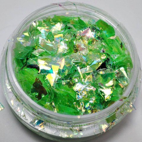 Зелена слюда Mi в баночці decor_glitter_green фото