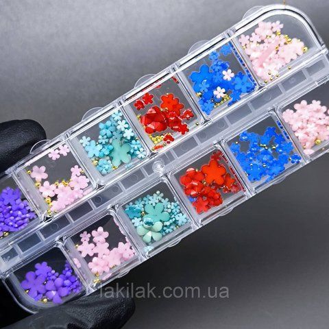 Об&rsquo;ємні фігурки №1 для нігтів (3D декор) в боксі dekor_nabir_figure_01 фото