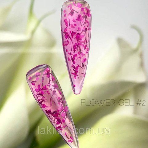Гель з сухоцвітами Crooz Flower Gel №2 (прозоро-малиновий) 5 мл flower_gel_crooz_02 фото