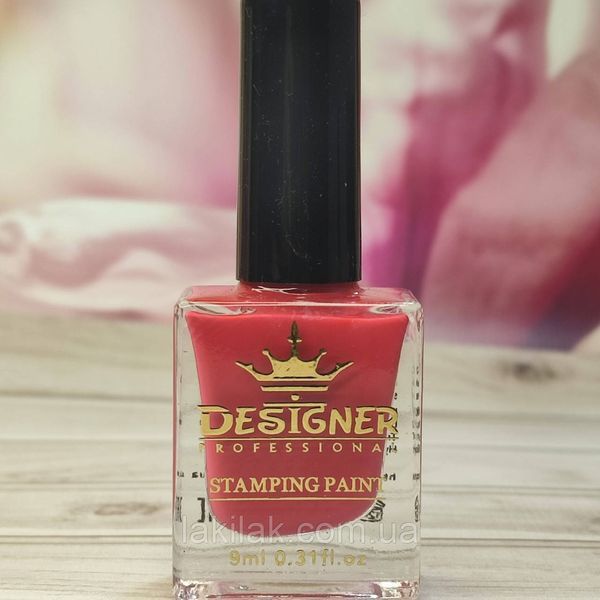 Лак-краска Designer №04 (Коралловая) Stamping Paint 9 мл lak_farba_designer_04 фото