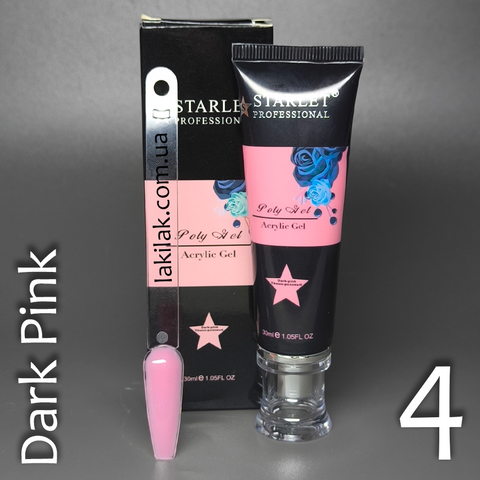 Полигель Starlet Professional №04 (Dark Pink) в тюбике 30мл polygel_starlet_04 фото