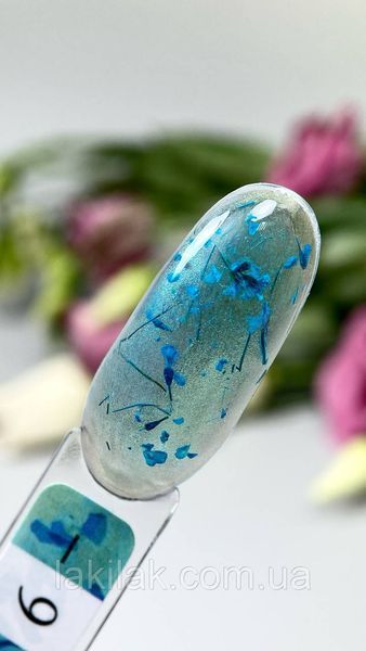 Гель с сухоцветами Crooz Flower Gel №6 (прозрачно-голубой) 5 мл flower_gel_crooz_06 фото
