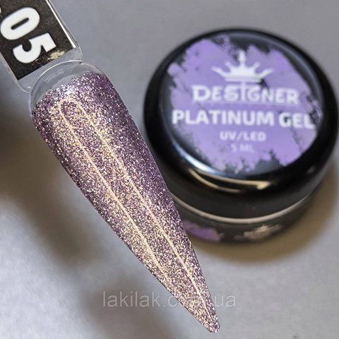 Гель-фарба P05 Designer Platinum Gel з блистками 5мл paint_designer_plat_05 фото