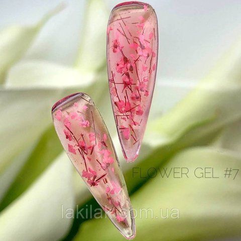 Гель з сухоцвітами Crooz Flower Gel №7 (прозорий ніжно-рожевий) 5 мл flower_gel_crooz_07 фото