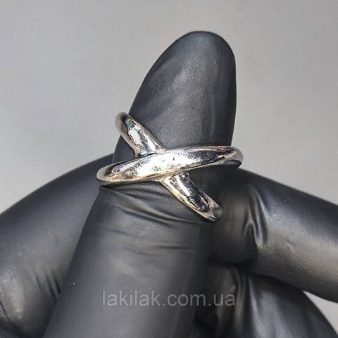 Каблучка #64 для фото нігтів (манікюру) колір срібло kilce64 фото