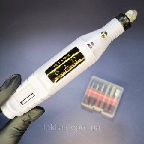Світло-лавандова ручка-фрезер 10тис. об/хв, 9W для манікюру mini_frez_white фото