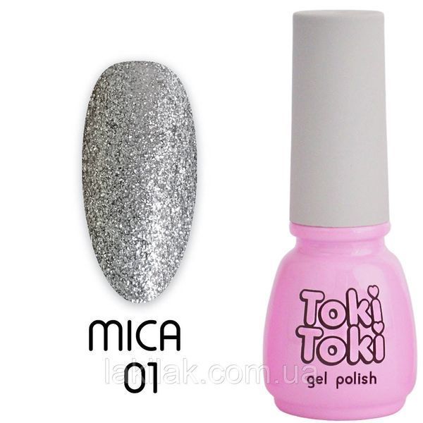 Гель-лак Toki-Toki Mica 01 (темне срібло) 5мл tokitoki_mica_01 фото